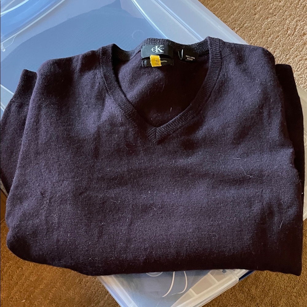 Calvin Klein Men's Dark V-Neck Sweater